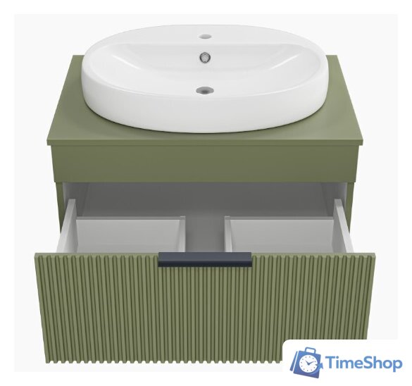  Brevita Тумба под умывальник Enfida 70 ENF-06070-0841Я (зеленый матовый) - Изображение №3 — Интернет-магазин Time-Shop