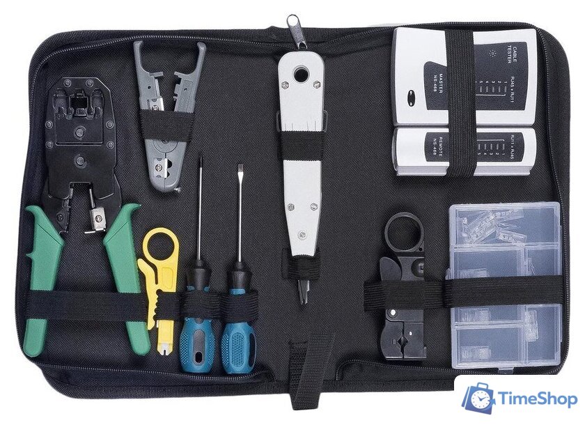 Электромонтажный набор Cabeus HT-TK-01 (9 предметов) - Изображение №1 — Интернет-магазин Time-Shop