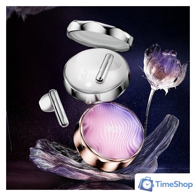 Наушники QCY FairyBuds T21 (золотистый/розовый) - Изображение №10 — Интернет-магазин Time-Shop