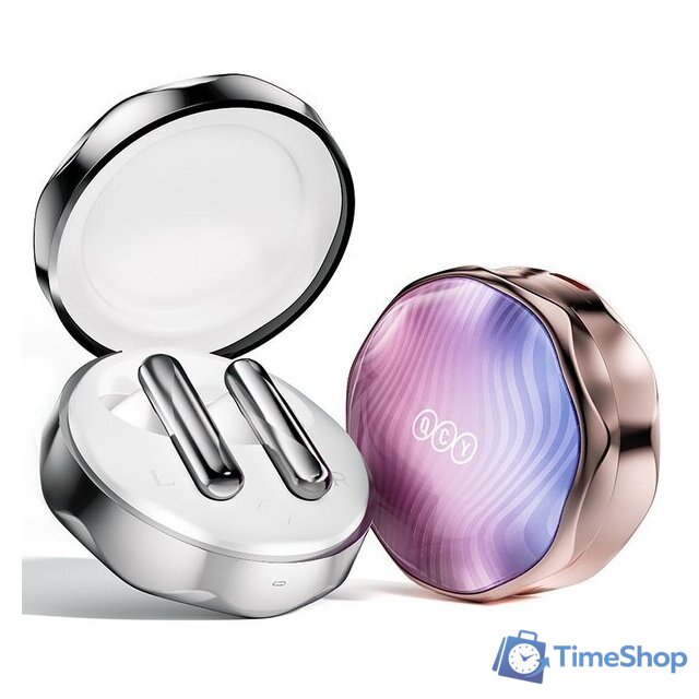 Наушники QCY FairyBuds T21 (золотистый/розовый) - Изображение №4 — Интернет-магазин Time-Shop