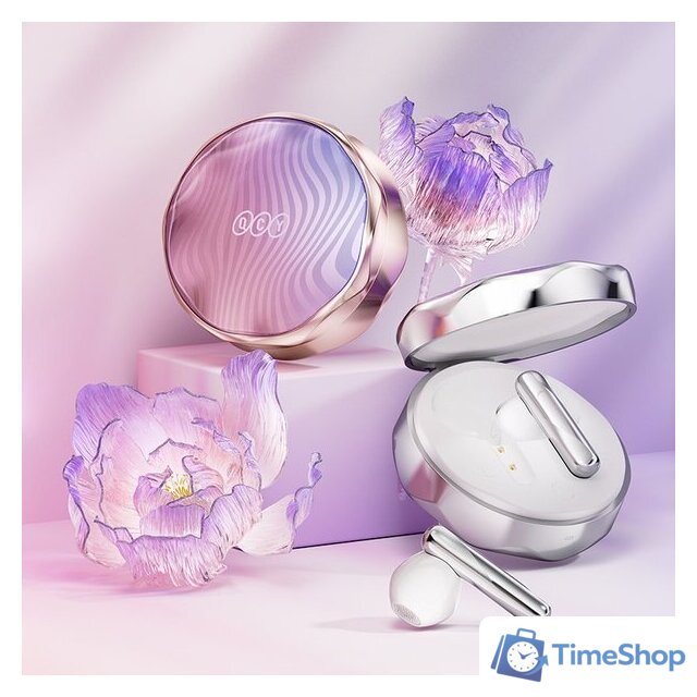 Наушники QCY FairyBuds T21 (золотистый/розовый) - Изображение №11 — Интернет-магазин Time-Shop