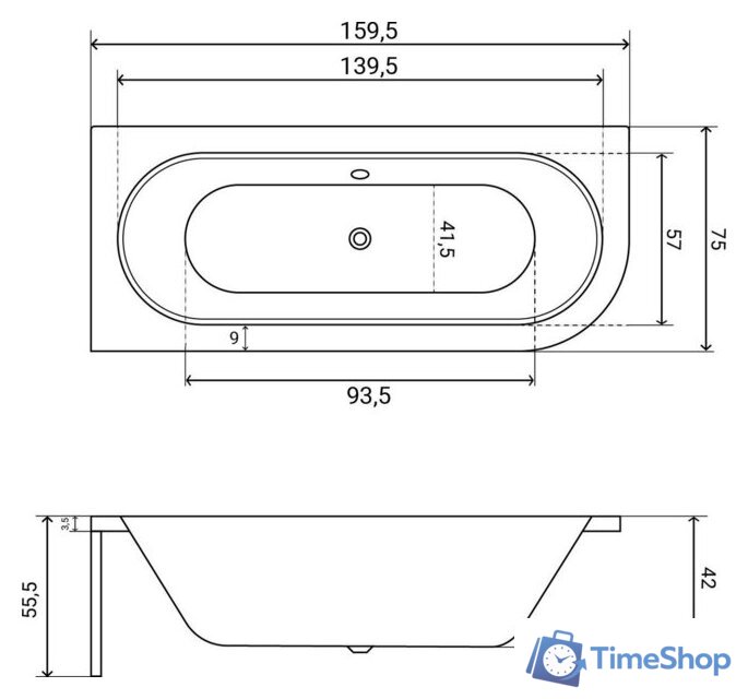 Ванна Lauter Bliss 160х75 L 21201061L - Изображение №28 — Интернет-магазин Time-Shop