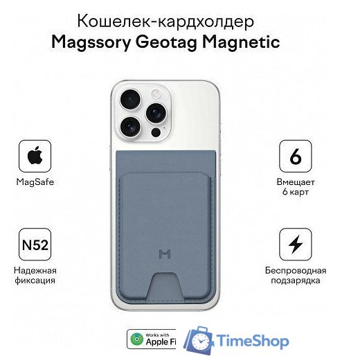 Кредитница Magssory Geotag Magnetic Cobalt ACL003c - Изображение №9 — Интернет-магазин Time-Shop