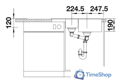 Кухонная мойка Blanco Legra 6S Compact (антрацит) [521302] - Изображение №5 — Интернет-магазин Time-Shop