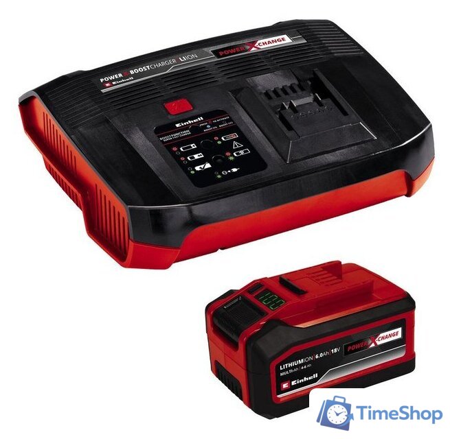 Аккумулятор с зарядным устройством Einhell 18V 4-6Ah Boost 4512143 (18В/4-6 Ач + 18В) - Изображение №1 — Интернет-магазин Time-Shop
