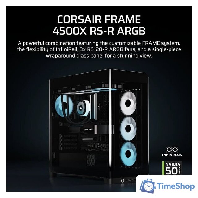 Корпус Corsair Frame 4500X RS-R ARGB CC-9011314-WW - Изображение №3 — Интернет-магазин Time-Shop