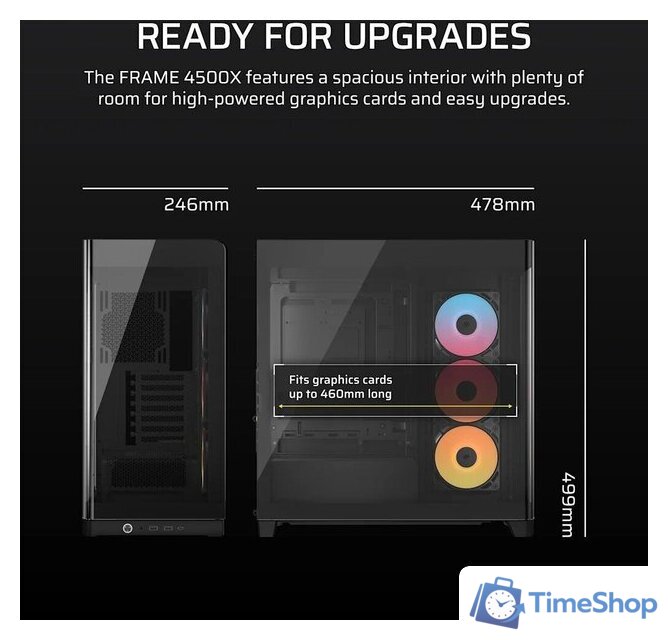 Корпус Corsair Frame 4500X RS-R ARGB CC-9011314-WW - Изображение №10 — Интернет-магазин Time-Shop