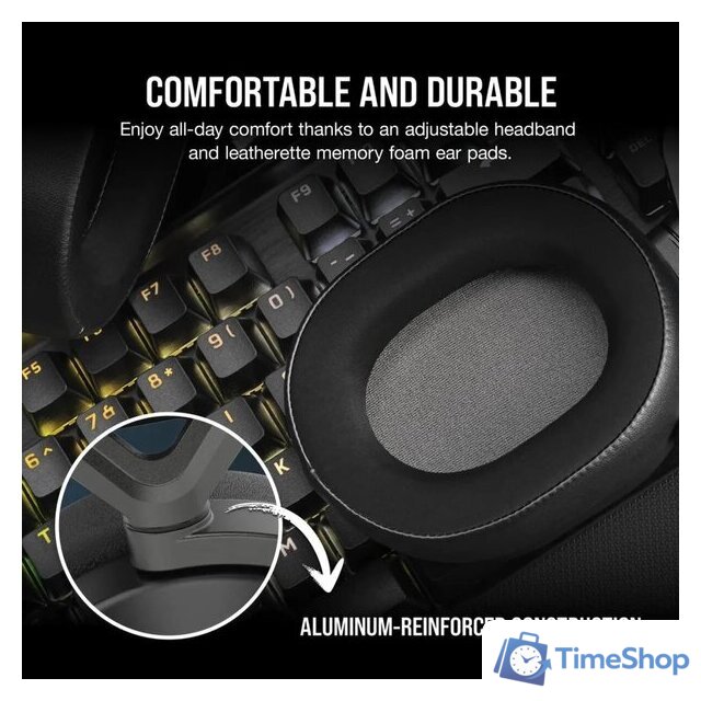 Наушники Corsair HS65 Wireless V2 (карбон) - Изображение №8 — Интернет-магазин Time-Shop