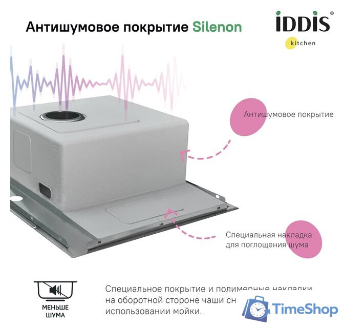Кухонная мойка IDDIS Haze HAZ78SLi77 - Изображение №8 — Интернет-магазин Time-Shop