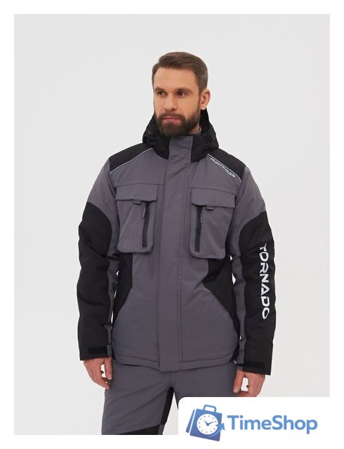 Костюм Huntsman Торнадо -15 Breathable 56-58/182-188 (серый) - Изображение №3 — Интернет-магазин Time-Shop