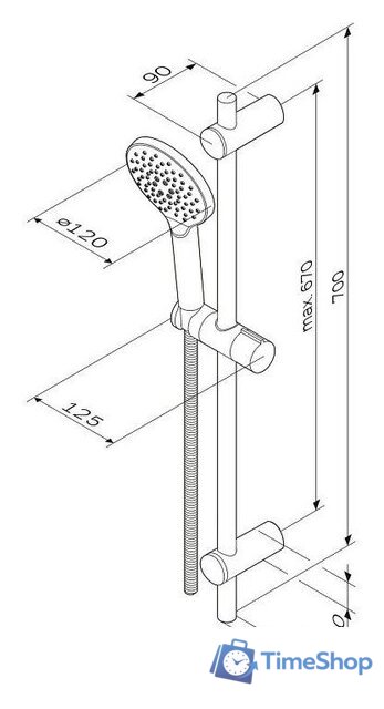 Душевой гарнитур  AM.PM Like F0180022 - Изображение №8 — Интернет-магазин Time-Shop