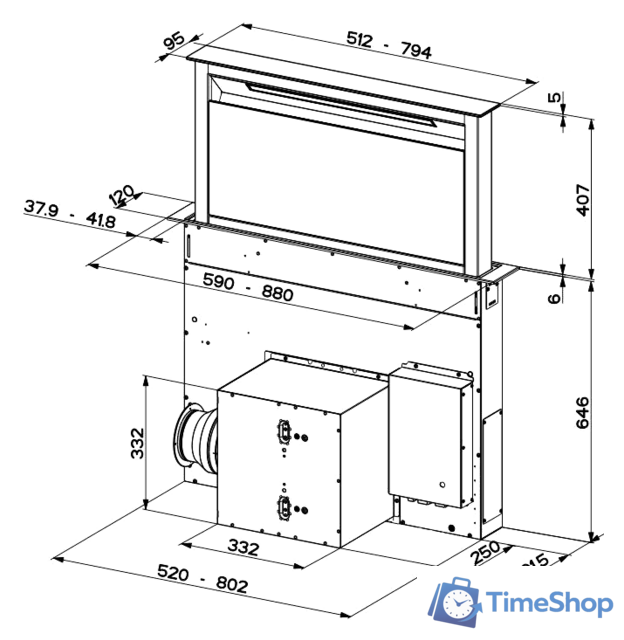 Кухонная вытяжка Faber Fabula Plus Evo+BK A60 340.0582.936 - Изображение №4 — Интернет-магазин Time-Shop