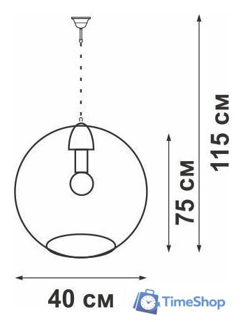 Подвесная люстра Vitaluce V4270-1/1S - Изображение №2 — Интернет-магазин Time-Shop