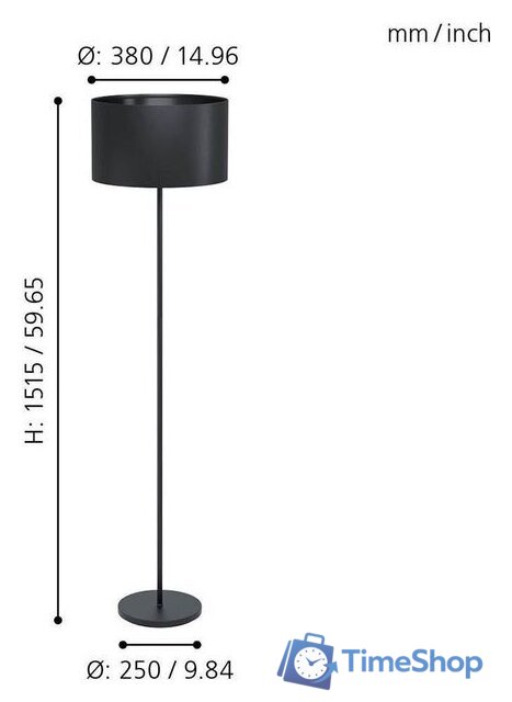 Торшер Eglo Maserlo 1 99046 - Изображение №5 — Интернет-магазин Time-Shop