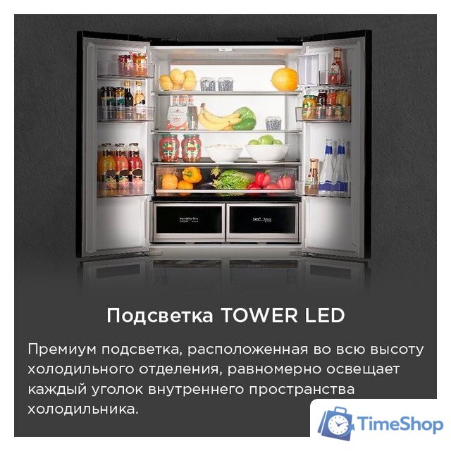 Четырёхдверный холодильник MAUNFELD MFF190NFDBG - Изображение №31 — Интернет-магазин Time-Shop