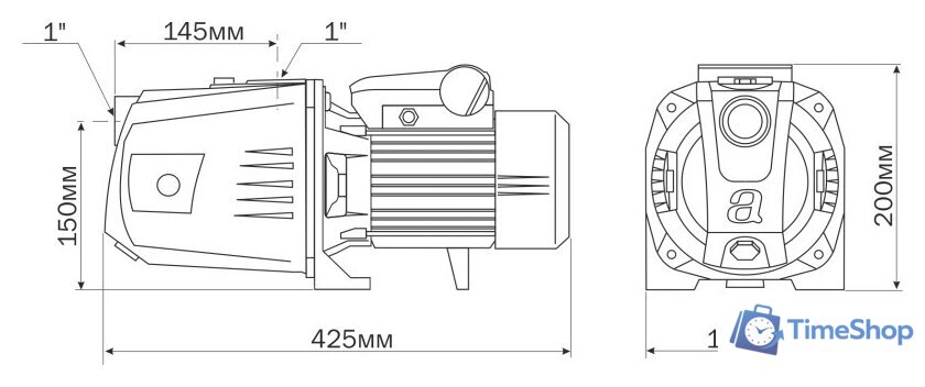 Самовсасывающий насос Aquario AJC-81B - Изображение №3 — Интернет-магазин Time-Shop