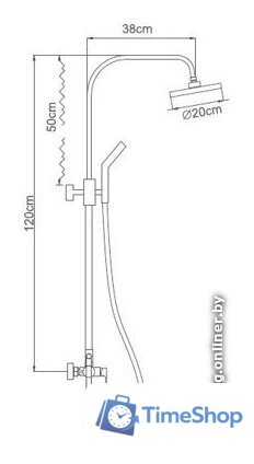 Душевая система  Ledeme L2403-1 - Изображение №2 — Интернет-магазин Time-Shop