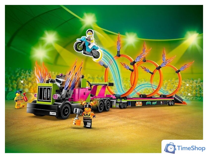 Конструктор LEGO City 60357 Трюковый грузовик и огненное кольцо - Изображение №2 — Интернет-магазин Time-Shop