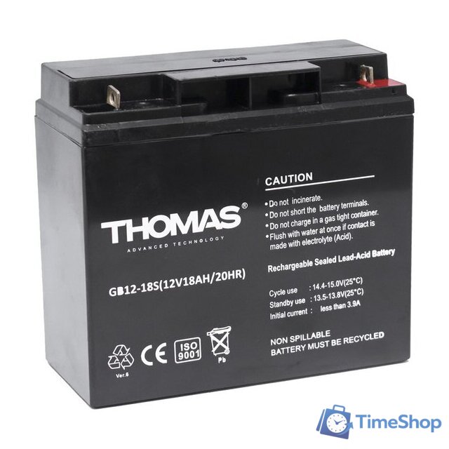 Аккумулятор для ИБП Thomas GB 12-18S - Изображение №1 — Интернет-магазин Time-Shop