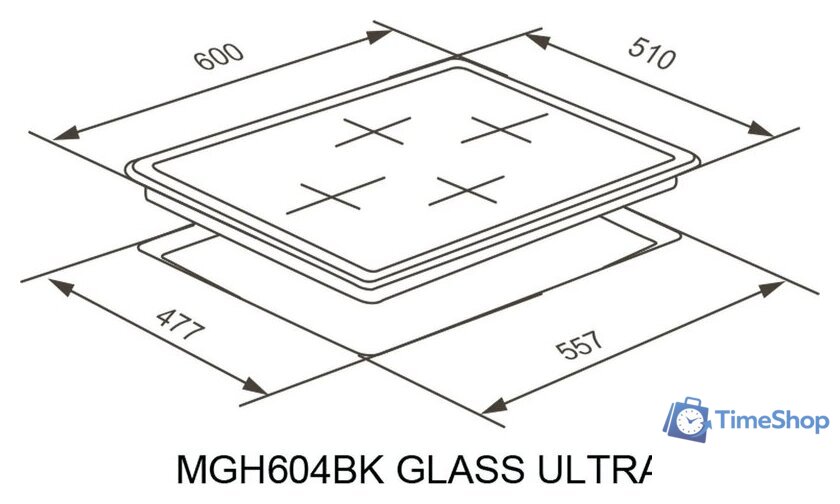 Варочная панель Meferi MGH604GR Glass Ultra - Изображение №17 — Интернет-магазин Time-Shop