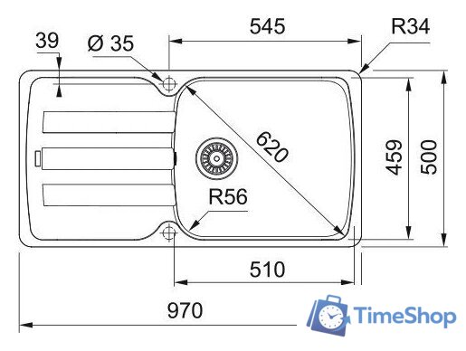Кухонная мойка Franke Antea AZG 611-97 XL 114.0693.550 (матовый черный) - Изображение №2 — Интернет-магазин Time-Shop