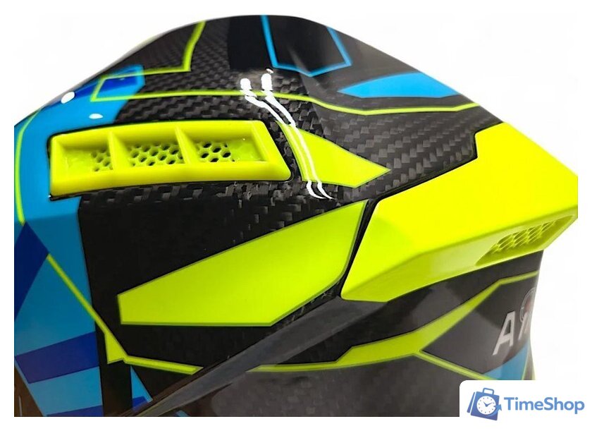Мотошлем AIM RH855 Carbon Razor RH855R-DYB-XS (XS, желтый/синий) - Изображение №8 — Интернет-магазин Time-Shop