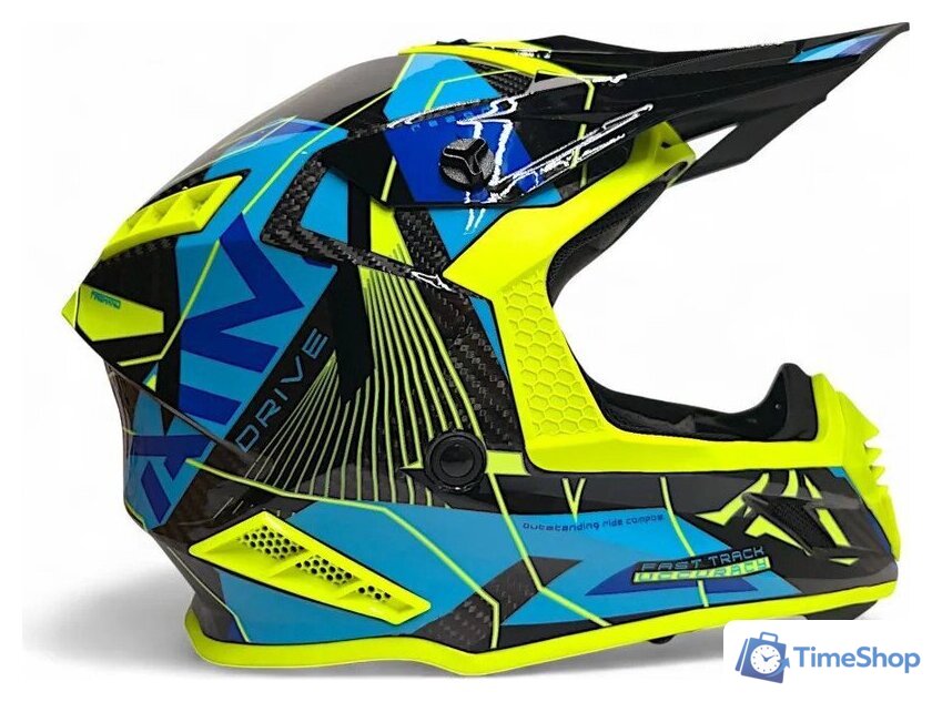 Мотошлем AIM RH855 Carbon Razor RH855R-DYB-XS (XS, желтый/синий) - Изображение №5 — Интернет-магазин Time-Shop