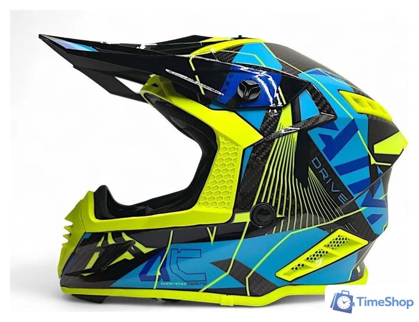 Мотошлем AIM RH855 Carbon Razor RH855R-DYB-XS (XS, желтый/синий) - Изображение №2 — Интернет-магазин Time-Shop