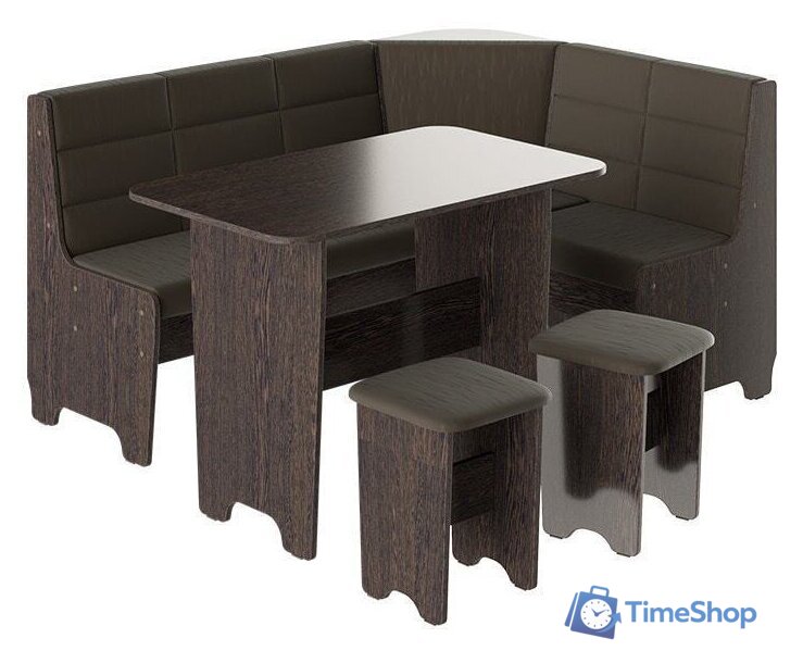 Обеденная группа Трия Техас исп. 2 (венге/кашемир коричневый) - Изображение №1 — Интернет-магазин Time-Shop