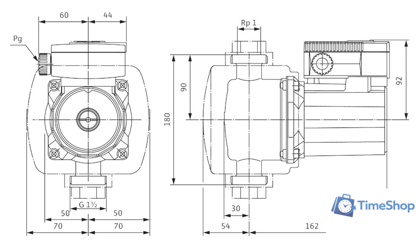 Циркуляционный насос Wilo TOP-Z 25/6 (3~400 V, PN 10, Inox) - Изображение №3 — Интернет-магазин Time-Shop