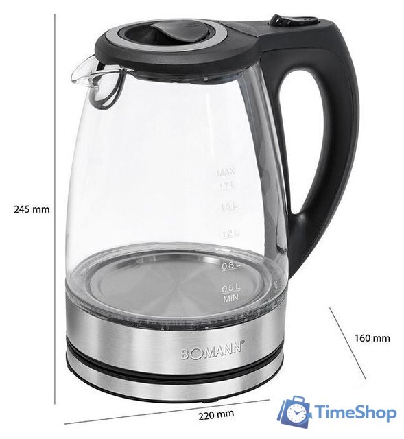 Электрический чайник Bomann WKS 6032 G CB - Изображение №5 — Интернет-магазин Time-Shop
