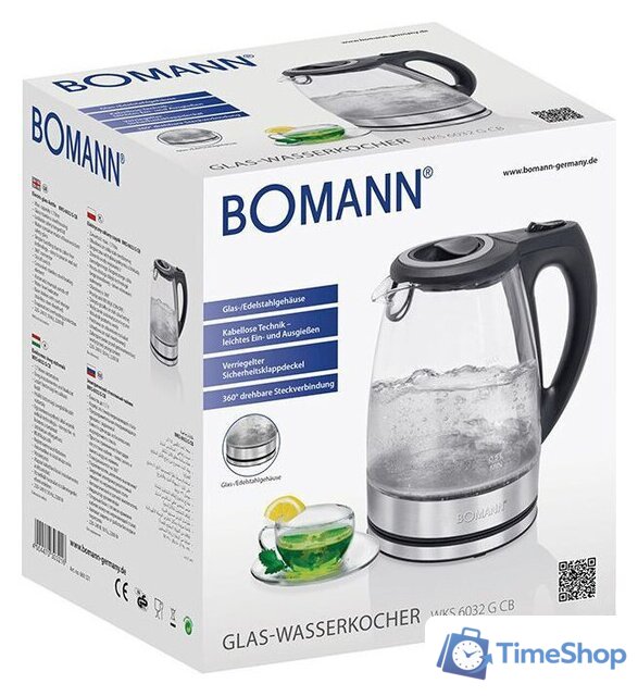 Электрический чайник Bomann WKS 6032 G CB - Изображение №6 — Интернет-магазин Time-Shop