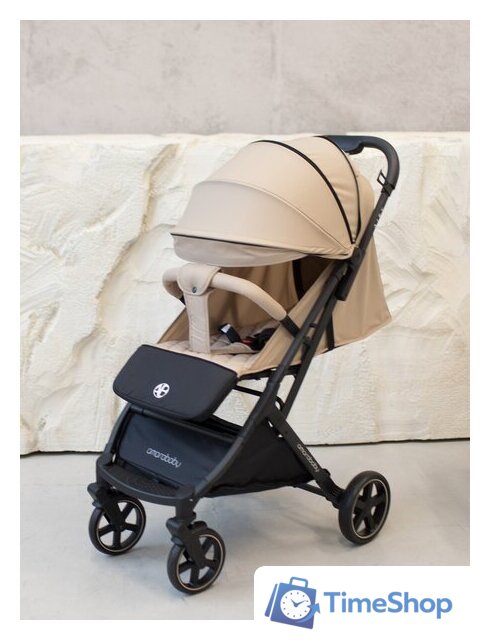 Коляска прогулочная «книга» Amarobaby Airy (бежевый) - Изображение №2 — Интернет-магазин Time-Shop