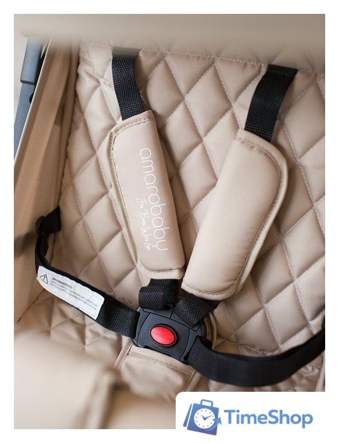 Коляска прогулочная «книга» Amarobaby Airy (бежевый) - Изображение №4 — Интернет-магазин Time-Shop