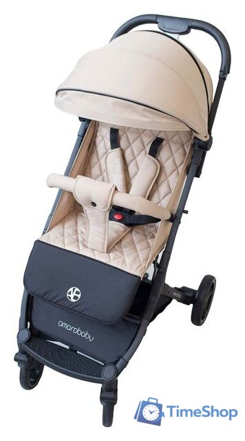 Коляска прогулочная «книга» Amarobaby Airy (бежевый) - Изображение №1 — Интернет-магазин Time-Shop