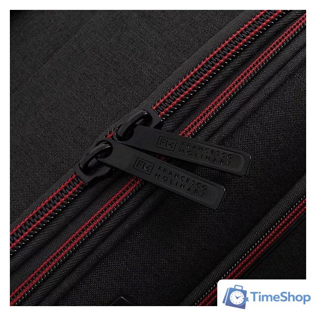 Чемодан-спиннер Francesco Molinary 338-1004/3-20BLK (черный) - Изображение №6 — Интернет-магазин Time-Shop