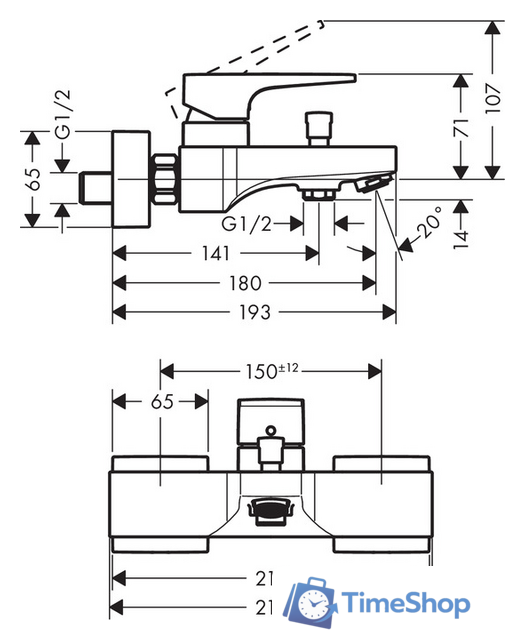 Смеситель Hansgrohe Metropol 32540670 (черный матовый) - Изображение №2 — Интернет-магазин Time-Shop