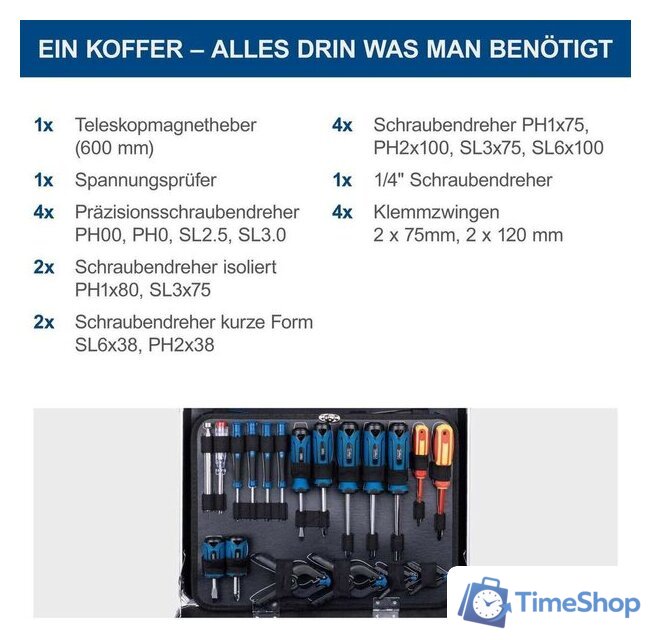 Набор домашнего мастера Scheppach TB200 5909330900 (141 предмет) - Изображение №6 — Интернет-магазин Time-Shop