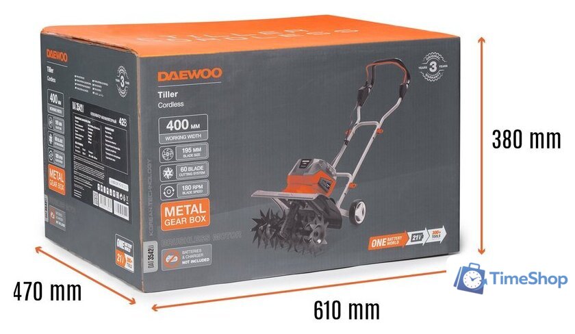Мотокультиватор аккумуляторный Daewoo Power DAT 3542Li (без АКБ) - Изображение №14 — Интернет-магазин Time-Shop
