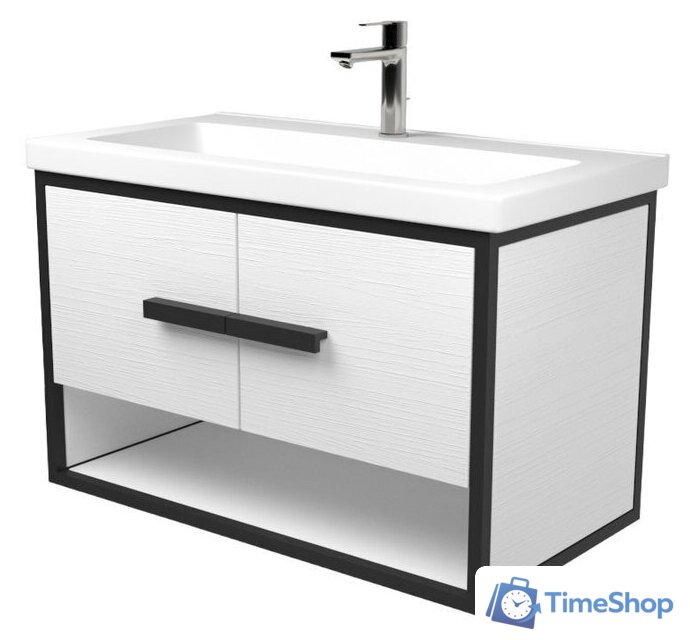  Дабер Тумба под умывальник 009 Тобаго/Эридан 80 Т9.8Т.2.5 (черный/белый) - Изображение №1 — Интернет-магазин Time-Shop