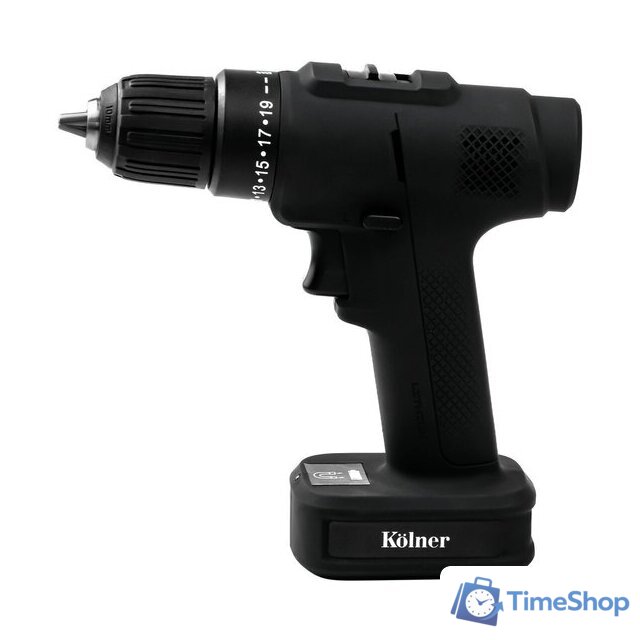 Дрель-шуруповерт Kolner KCD 12/2BL Anthracite (с 1-им АКБ, оснастка, кейс) - Изображение №2 — Интернет-магазин Time-Shop