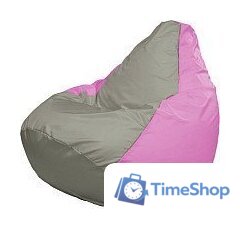 Кресло-мешок Flagman Груша Супер Мега 4XL Г5.1-333 (серый/розовый) - Изображение №1 — Интернет-магазин Time-Shop