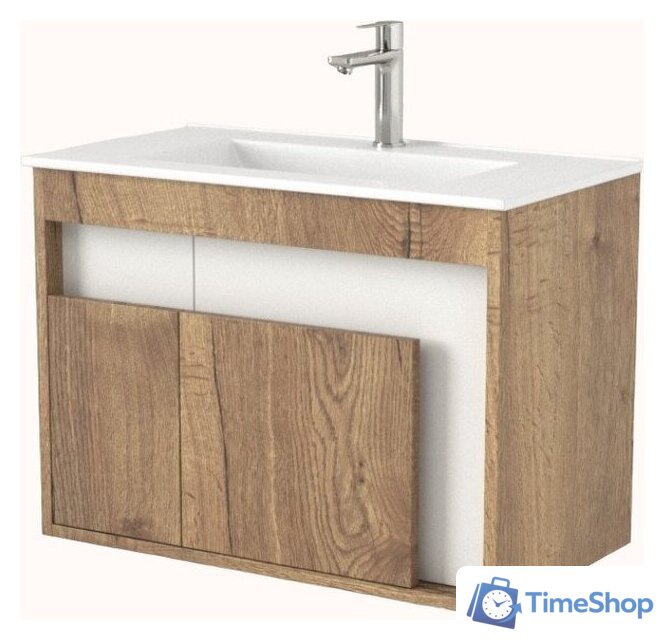  Дабер Тумба под умывальник 016 WeltWasser Deilbach 7517-70 Т16.7W.0.21 (дуб галифакс/белый) - Изображение №1 — Интернет-магазин Time-Shop