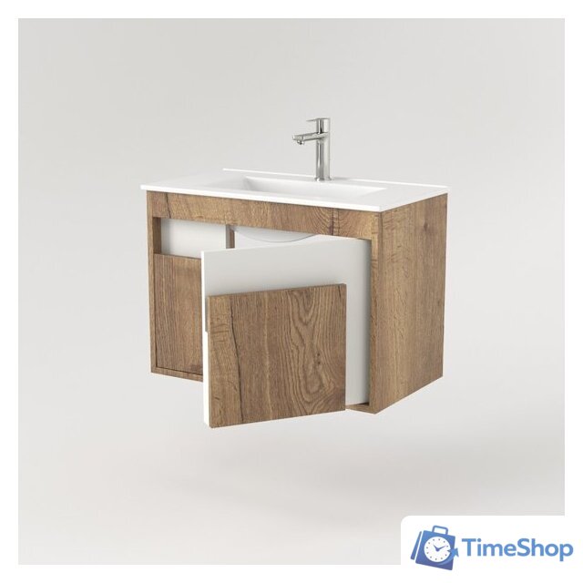  Дабер Тумба под умывальник 016 WeltWasser Deilbach 7517-70 Т16.7W.0.21 (дуб галифакс/белый) - Изображение №3 — Интернет-магазин Time-Shop