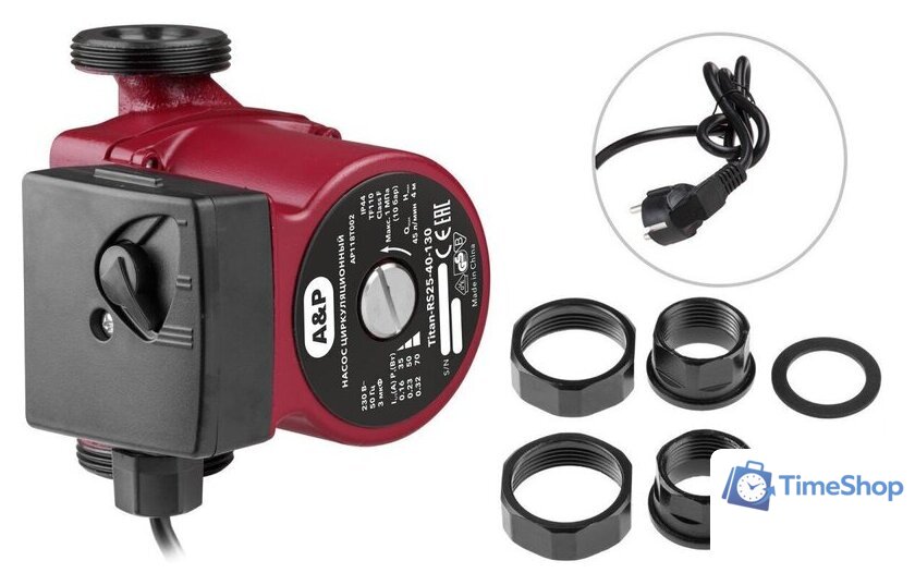 Циркуляционный насос A&P Titan-RS25-40-130 - Изображение №1 — Интернет-магазин Time-Shop