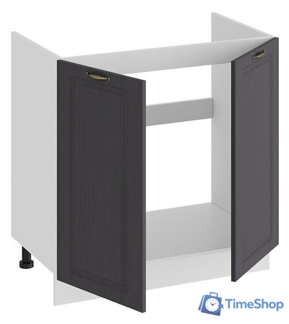 Шкаф напольный Трия Лина 1Н8М (белый/графит) - Изображение №2 — Интернет-магазин Time-Shop