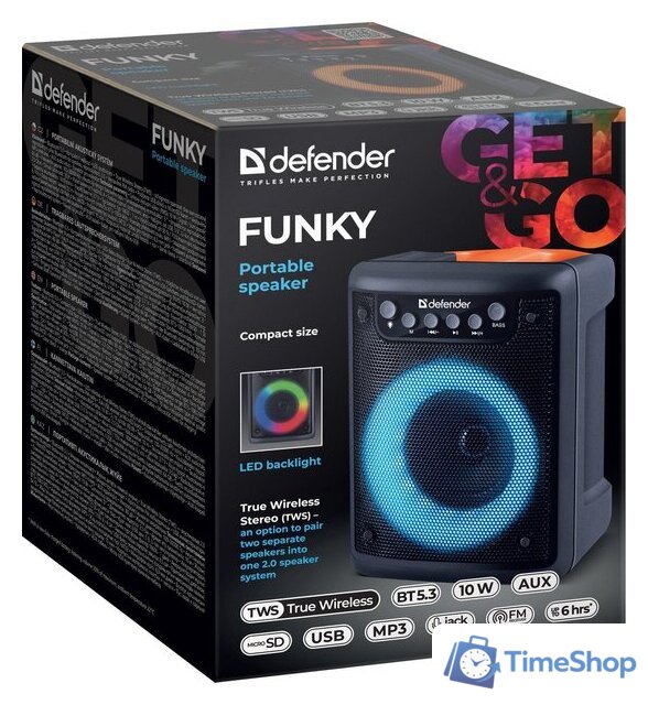 Беспроводная колонка Defender Funky - Изображение №10 — Интернет-магазин Time-Shop