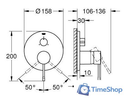 Смеситель без скрытого механизма Grohe Essence 24092GN1 (холодный рассвет, матовый) - Изображение №4 — Интернет-магазин Time-Shop