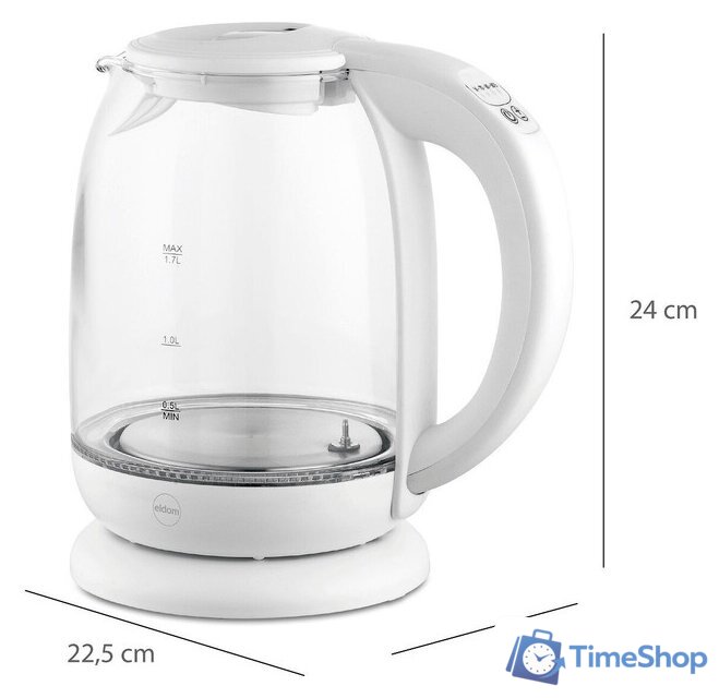 Электрический чайник Eldom C510 (белый) - Изображение №9 — Интернет-магазин Time-Shop