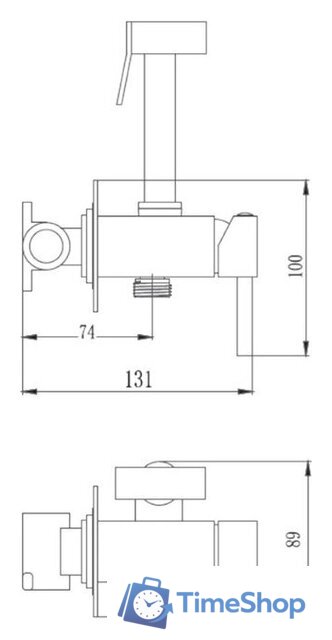 Смеситель Haiba HB5512 (хром) - Изображение №2 — Интернет-магазин Time-Shop